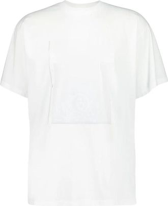 Maison Margiela Graphic T-Shirt - Heren - T-shirts - Wit - L - Katoen - Tops