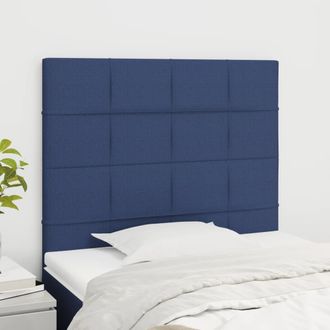 vidaXL Cabeceros 2 Unidades De Tela Azul 100x5x78/88 Cm Vidaxl