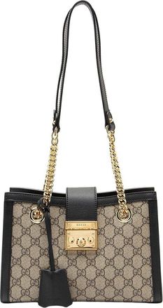 Gucci Gg Supreme Padlock Chain Small Shoulder Bag (Authentic Pre-Loved)
