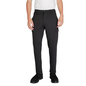 Calvin Klein Slim-fit Trousers, male, Black, W29 L32, Comfort Knit Tapered Sports Trousers