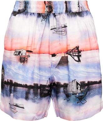 Wood Wood Shorts con stampa - Rosa