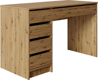 Mirjan24 Mobilier1 - Mesa De Oficina Comfivo 312, Roble Artisan, Con Cajones, N&uacute;mero De Puertas: 0, N&uacute;mero De Cajones: 0, 76x120x55cm