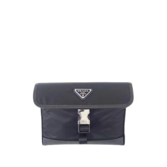Prada Pre-owned Vintage Nylon Crossbody Bag - Heren - Pre-owned - Zwart - Maat: ONE Size Nylon