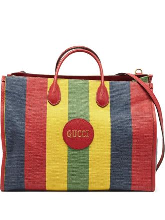 Gucci Gestreepte shopper - Rood