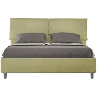 ITYhome Letto Matrimoniale rivestito in Microfibra - sleeper - Dimensione Rete: 160x190 - Tipologia Letto: Con Rete - Colore: T&egrave; verde