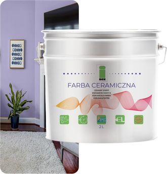 OEM Pintura De Pared Cer&aacute;mica Lavable Lila P&uacute;rpura Claro 2l Resistente A Las Manchas