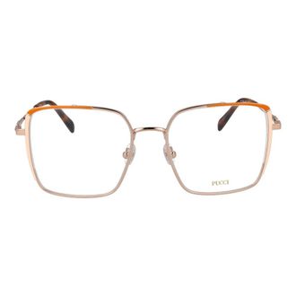 Emilio Pucci PU-1066379 Metal Square-Frame Eyeglasses - Rose gold