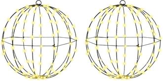 vidaXL Luz De Adorno Navide&ntilde;o 2 Uds. 192 Led Blanco C&aacute;lido Vidaxl