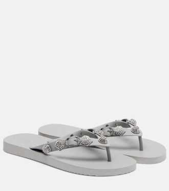 Balenciaga Cagole embellished thong sandals