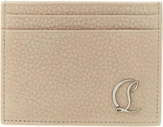Christian Louboutin Mooncrest Card Holder - Heren - Portefeuilles - Beige - ONE Size - Leer - Accessoires
