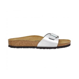 Birkenstock Madrid Birko-Flor Sandalen - Dames - Sandalen - Grijs - 40 EU - Leer - Schoenen