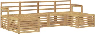 vidaXL Conjunto De Sof&aacute;s De Exterior 5 Uds. Blanco Vidaxl