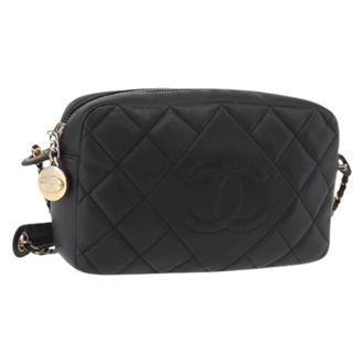 Chanel Pre-owned Cross Body Bags, female, Black, Size: ONE SIZE Pre-owned Vintage Shoulder Bag