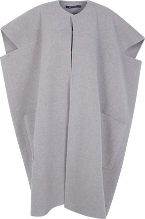Sofie D'Hoore Ciovo Oversized Mouwloze Jas - Dames - Ponchos - Grijs - S - Wol - Jassen