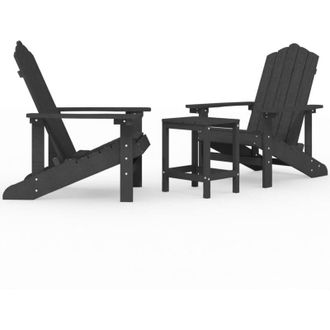 vidaXL Sillas De Jard&iacute;n Adirondack Con Antracita