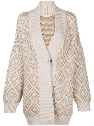 Brunello Cucinelli Vest met jacquard - Beige