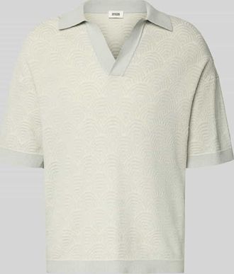 Drykorn Drykorn Relaxed Fit Poloshirt mit V-Ausschnitt Modell LAURENZZO in Mint, Gr&ouml;&szlig;e XXL