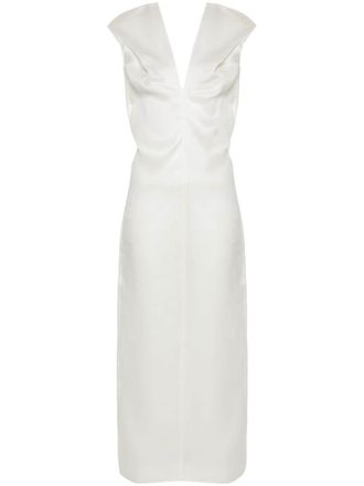 Khaite Zijden jurk - Beige