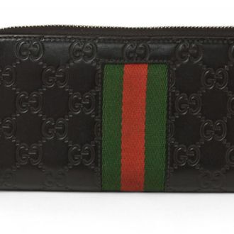 Gucci Black Green Red Color Coin Purse/Coin Case (Pre-Owned)