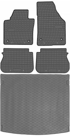 OEM Juego De Alfombrillas De Goma Para Coche Y Maletero Para Vw Caddy Iii Kombican (2004-2020)