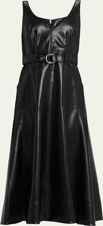 Cinq &agrave; Sept Portia Vegan Leather Midi Dress
