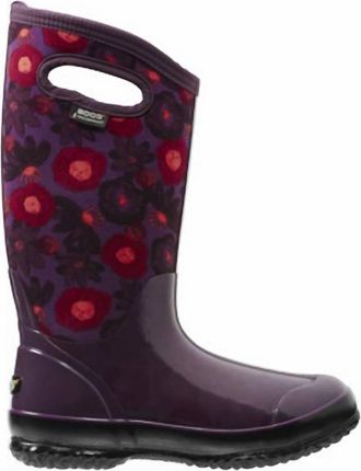 Bogs Womens Classic Watercolor Tall Boot In Plum Multi