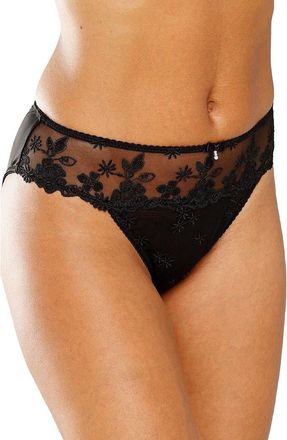 Lascana Womens Floral Lace Hipster Panty in Black at Nordstrom, Size 6