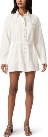 Paige Madigan Shirt Romper in Tonal Ecru at Nordstrom, Size 12