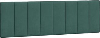 vidaXL Cabecero De Cama Acolchado Terciopelo Verde Oscuro 160 Cm Vidaxl