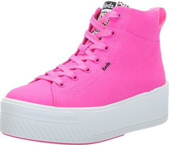 Keds Womens Skyler Hi Lace Up Sneaker, Fuchsia Canvas, 4 UK