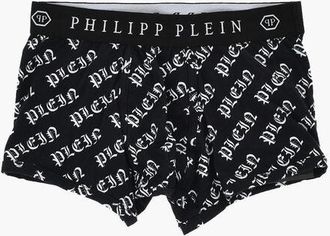 Philipp Plein Cotton-Blend Boxer GOTHIK PLEIN With Monogram Motif size S
