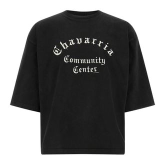 Willy Chavarria T-Shirts, male, Black, Size: M Cotton T-shirt