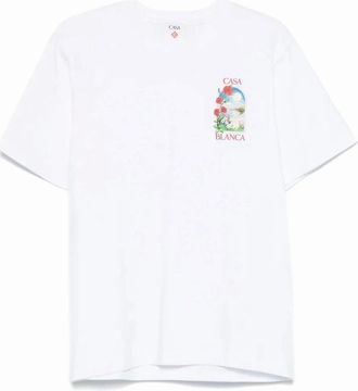 Casablanca Mens Casablanca LA Days Logo T-Shirt - White - Size: 36