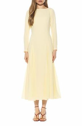 Alexia Admor Elodie Floral Long Sleeve Maxi Dress in Butter Yellow at Nordstrom Rack, Size 10