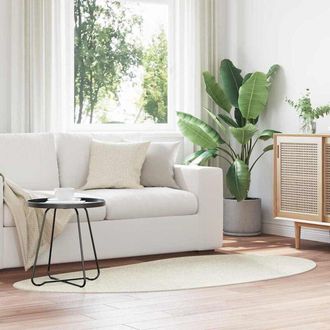 vidaXL Rug Folding huarte Cream 100 x 200 cm Polyester Vidaxl