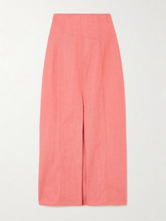 Carolina Herrera Gonna Midi In Denim - Arancione