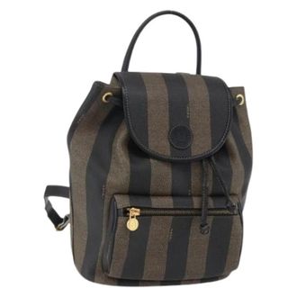 Fendi Pre-owned Backpacks, female, Brown, Size: ONE SIZE Pre-owned Canvas Backpack