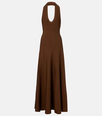 Khaite Melina halterneck maxi dress