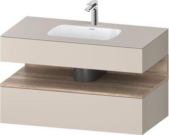 Duravit Qatego Lavabo Encastrado Con Base De Lavabo Consola, - Duravit