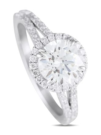 Luxury Bazaar 14kt witgouden ring met diamant - Zilver