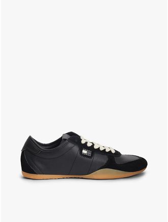 Tommy Hilfiger Womens Tommy Jeans Leather Ballet Sneaker - Black - US 6.5 / EU 37