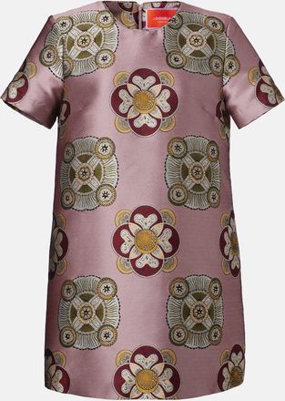 La DoubleJ Abito corto Swing in jacquard di raso