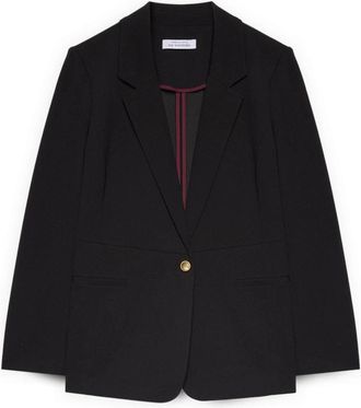 Fiorella Rubino Jassen, Dames, Zwart, 6Xl, Leer, Deconstructed Blazer