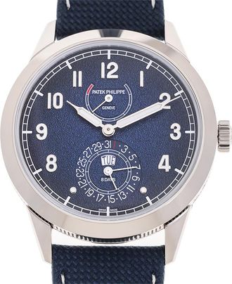 Patek Philippe Complications 41mm Hand Wind Blue Dial Mens Watch 5328G-001