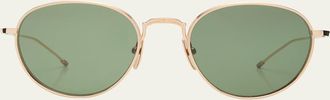 Thom Browne Mens Titanium Round Sunglasses