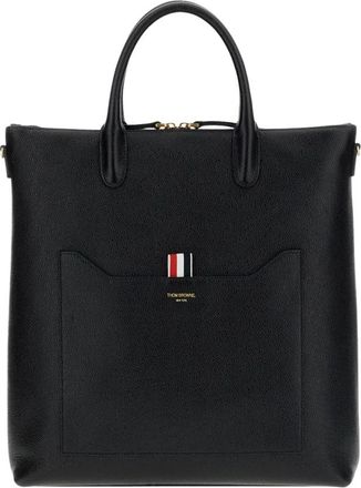 Thom Browne Tassen, Heren, Zwart, ONE Size, Zip Vertical Tote