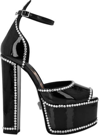 Philipp Plein High Heel Sandalen - Dames - Sandalen met hakken - Zwart - 39 EU - Schoenen