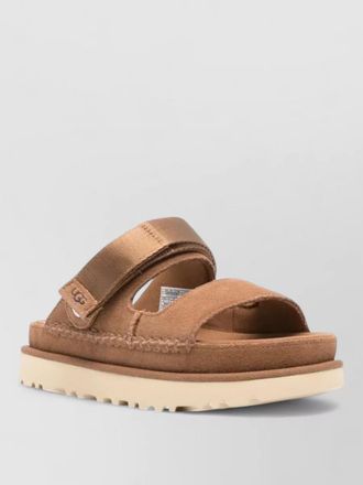 UGG sandals open toe flat sole nylon silk