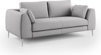 Divani.Store Divani.store - Plano Sof&aacute; Moderno En Microfibra T&eacute;cnica Desmontable 196 Cm Gris