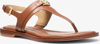 Michael Kors Mandy Leather T-Strap Sandal